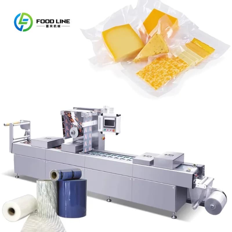 Machine d'emballage sous vide personnalisée pour fromage, machine d'emballage thermoformant pour moz