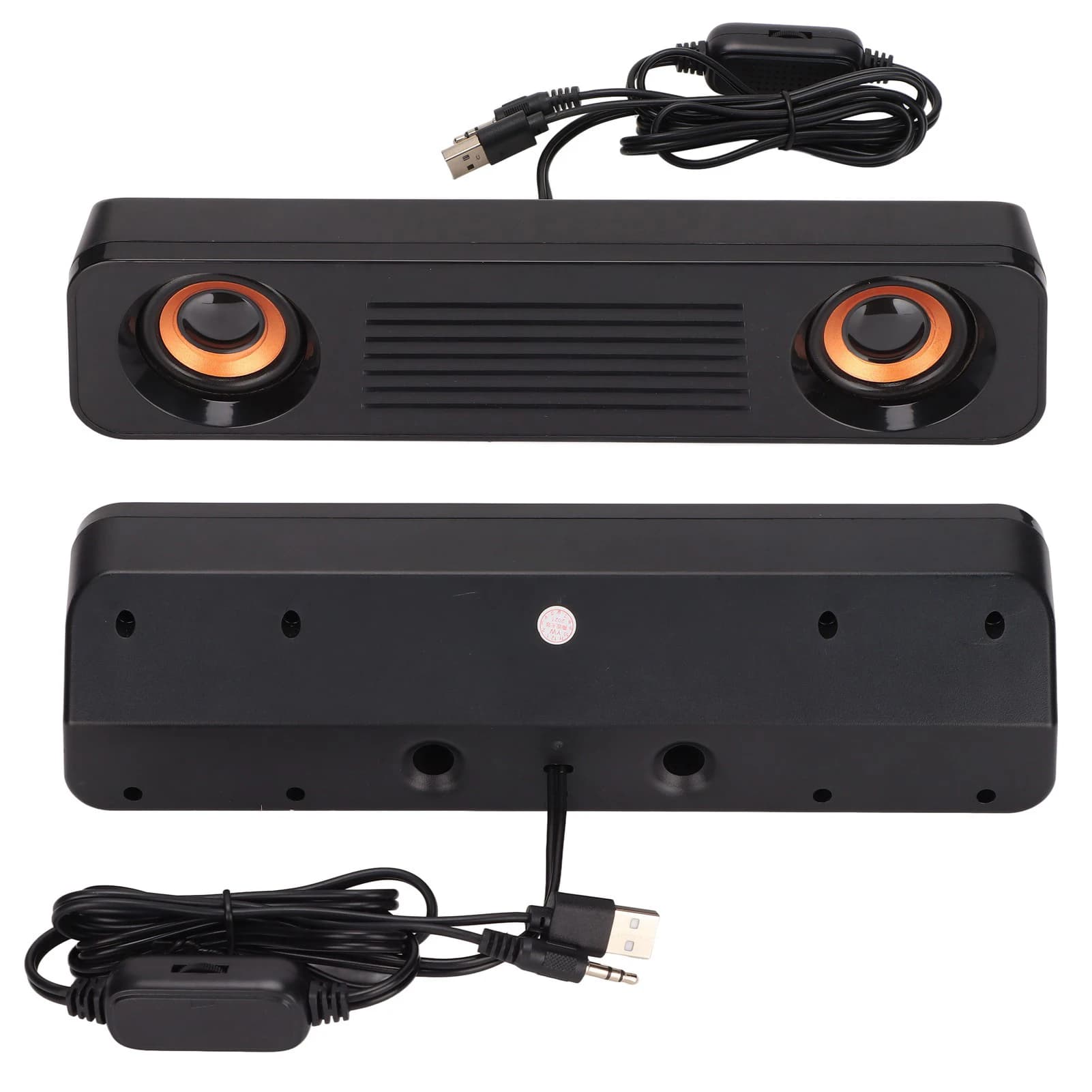 Haut-parleur filaire HiFi, caisson de basses stéréo, USB, prise 623.5mm, haut-parleur de bureau port