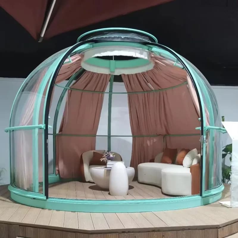 Offre Spéciale : Maison Conteneur Panoramique Transparente pour Vues Étoilées, Idéale pour Restauran