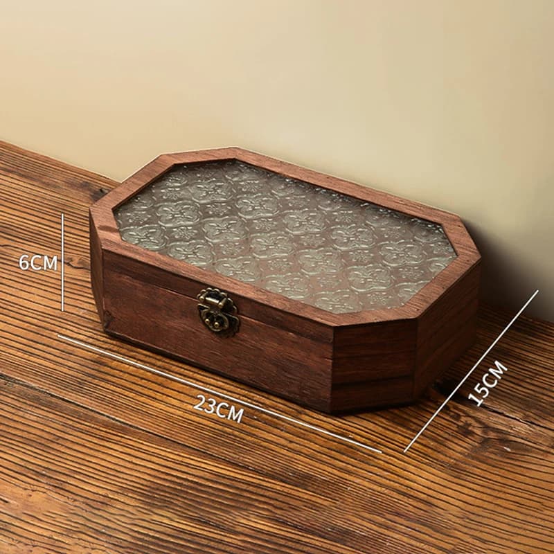 Boîte à bijoux en bois, boîtes de rangement de bijoux rétro de luxe, boîte de rangement de bagues et