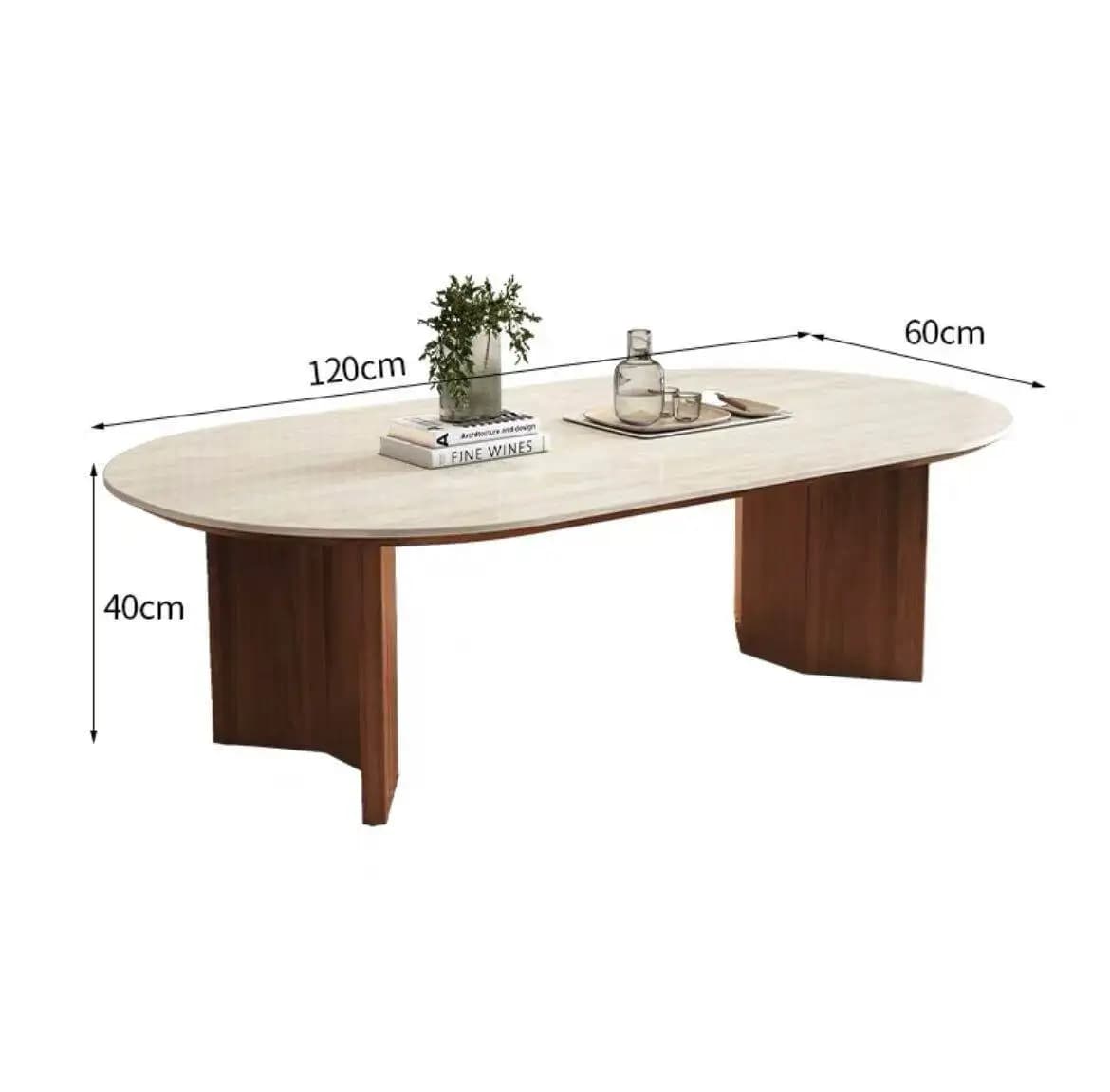 Tables basses en bois pour salon, modernes, ovales, style farmhouse, style Japandi, meubles de style