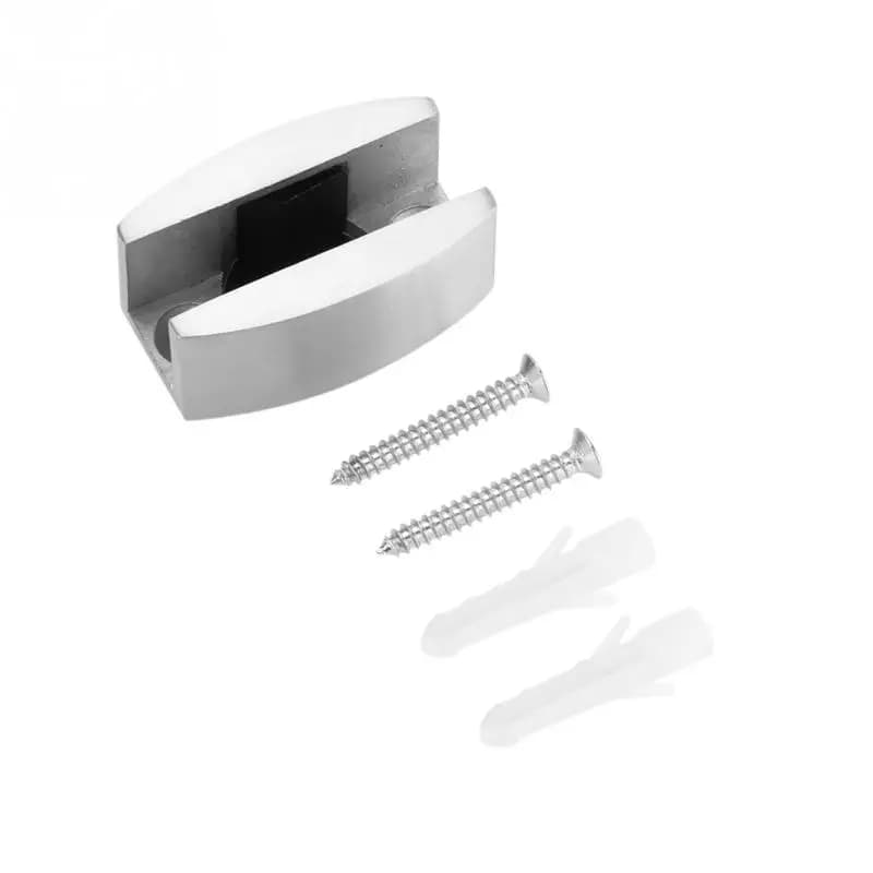 Butée de porte en verre marketsans cadre, acier inoxydable argenté, luminaire réglable, salle de dou
