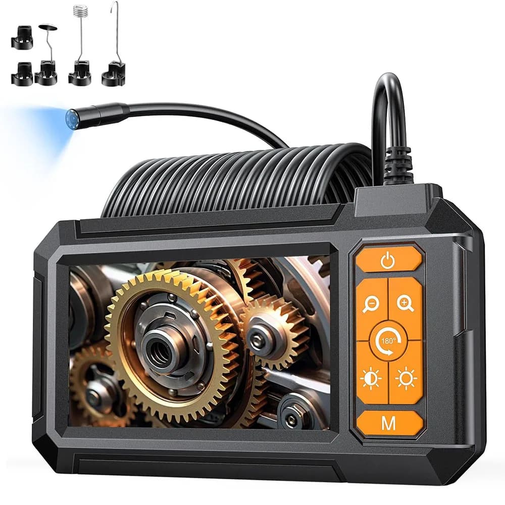 Caméra endoscopique industrielle avec écran IPS de 4,3 pouces, 8 mm HD1080P, étanche IP67, 8 LED, po
