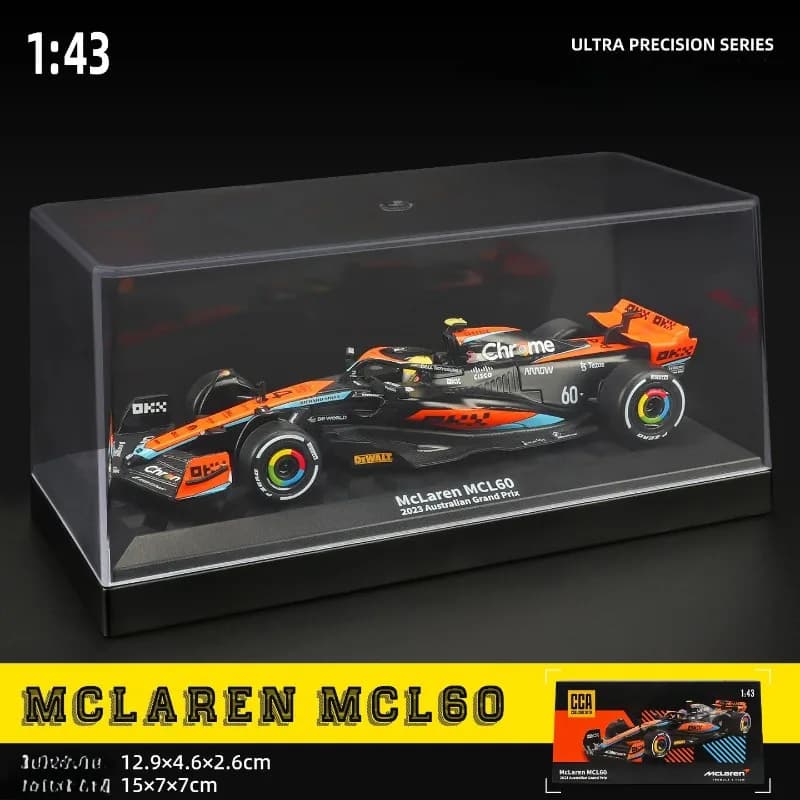 1/43 McLaren F1 MCL60 modèle de voiture de course boîte d'affichage jouet pour enfants voiture à col