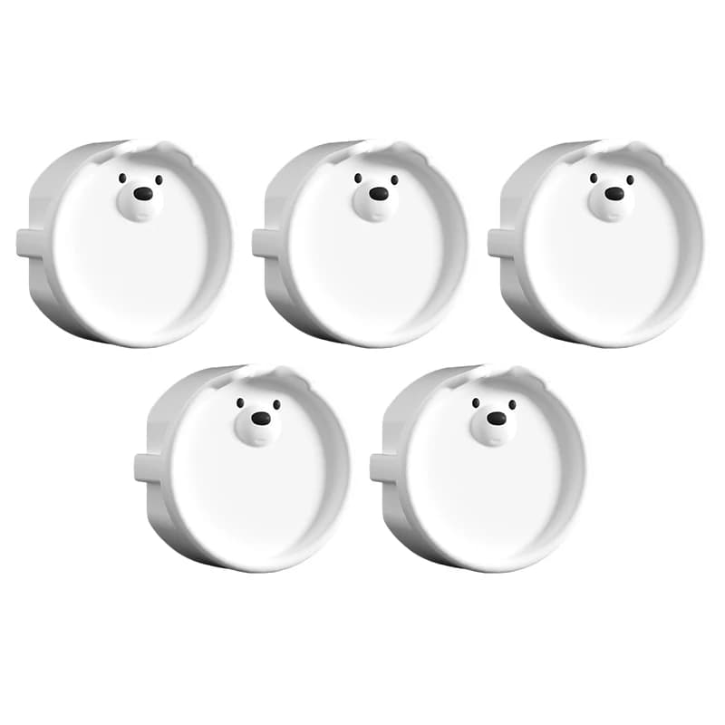 Lot de 5 protections de prises électriques pour bébé, design cartoon, protection contre les chocs él