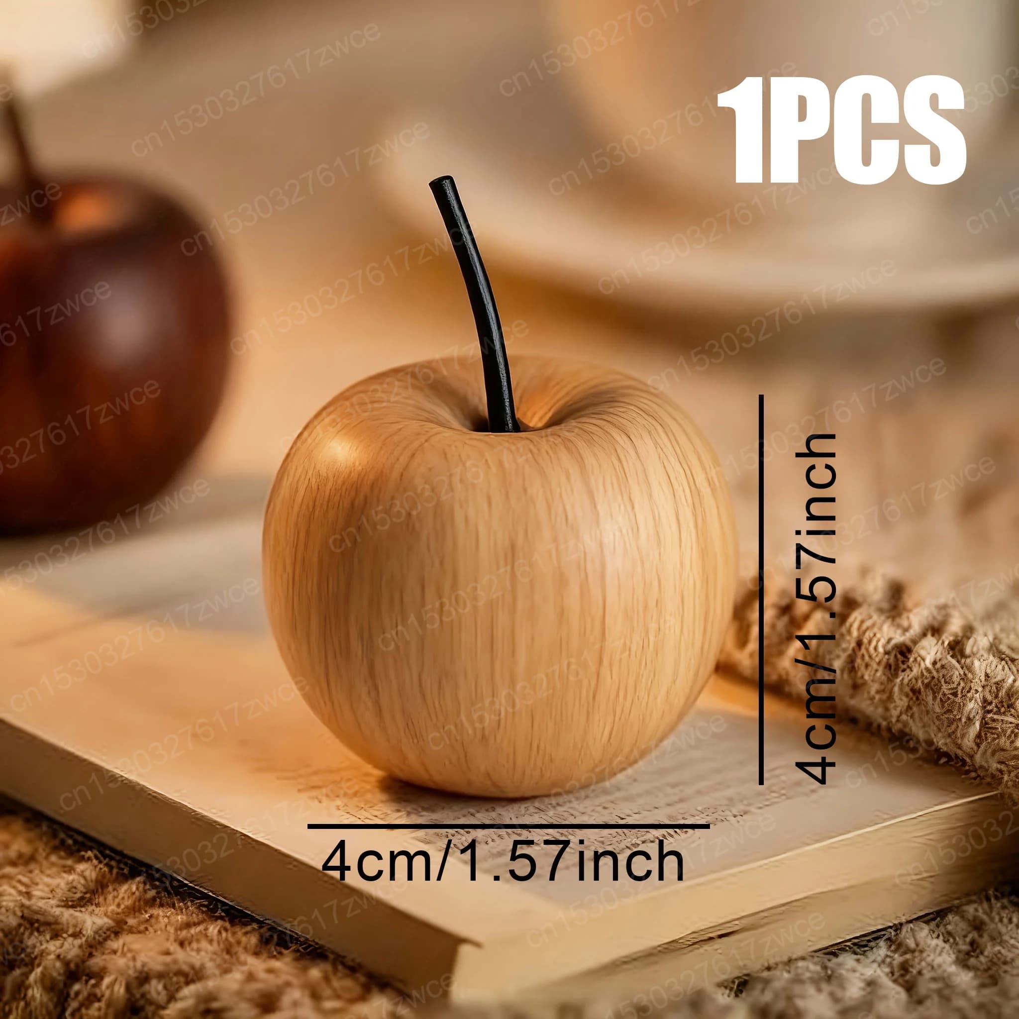 Diffuseur d'huile essentielle de pomme en bois massif, Mini parfum longue durée, décoration de voitu