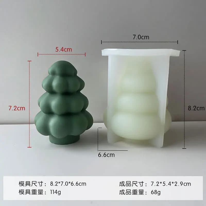 Moule en Silicone pour bougie parfumée de noël, Kit de fabrication de bougies de noël, savon fait à