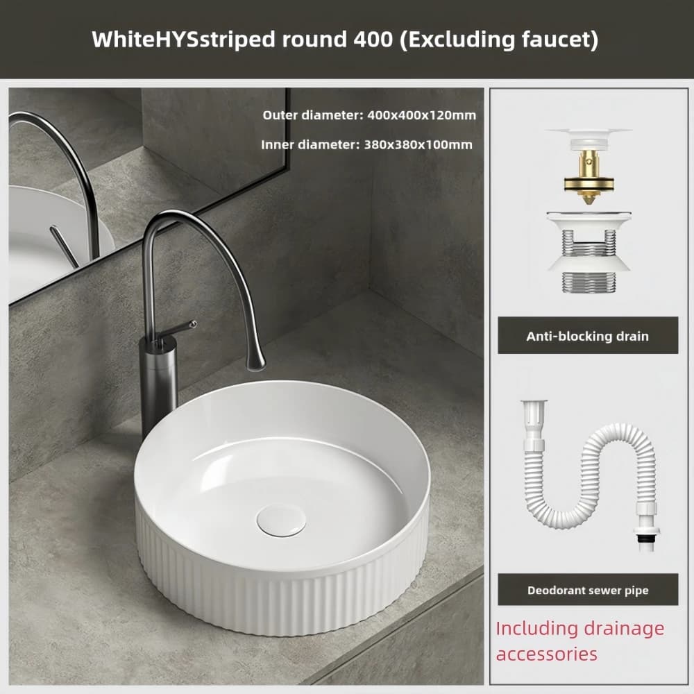 1 grand lavabo de salle de bain en céramique moderne, lavabo de salle de bain, lavabo de vanité de m