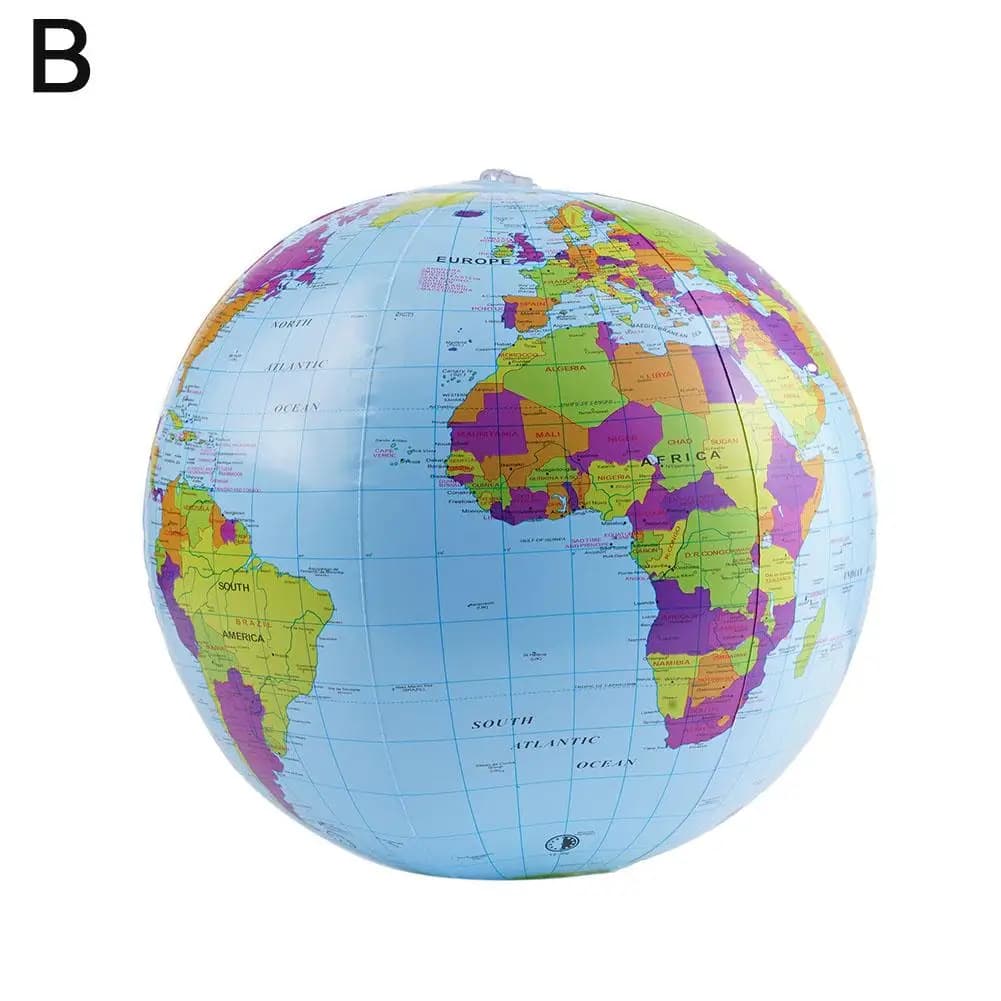 Ballon de plage gonflable de 12/16 pouces, jouet carte éducative, enseignement de la géographie, acc