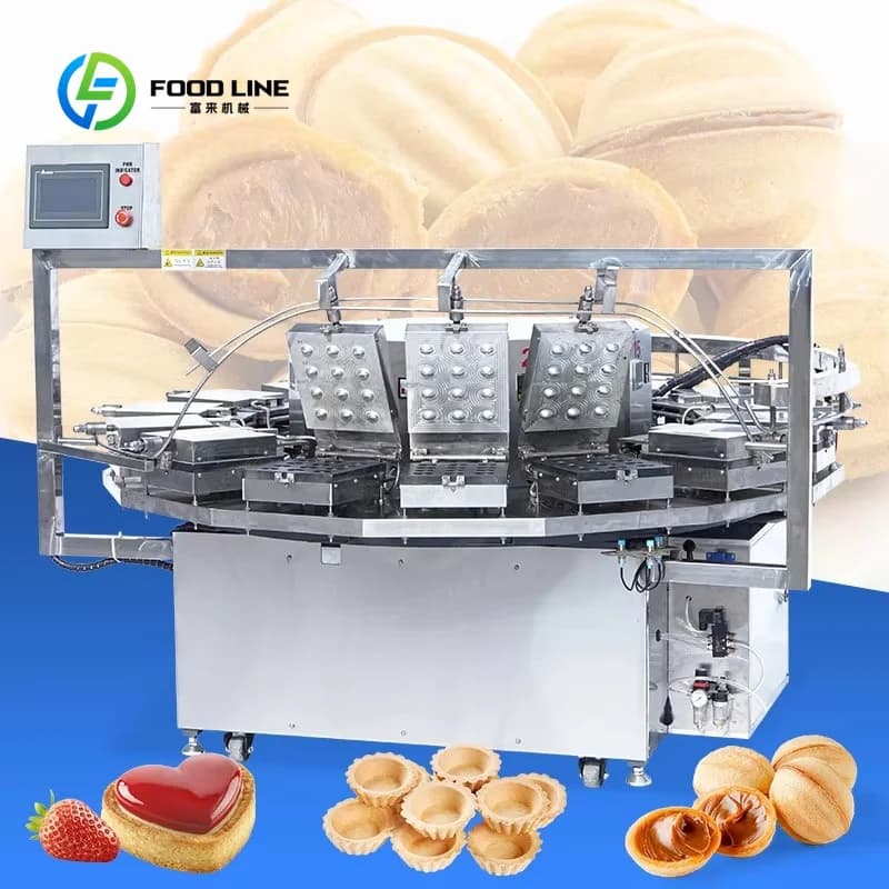 Machine industrielle automatique pour la fabrication de tartelettes, machine à pâtisserie, presse à