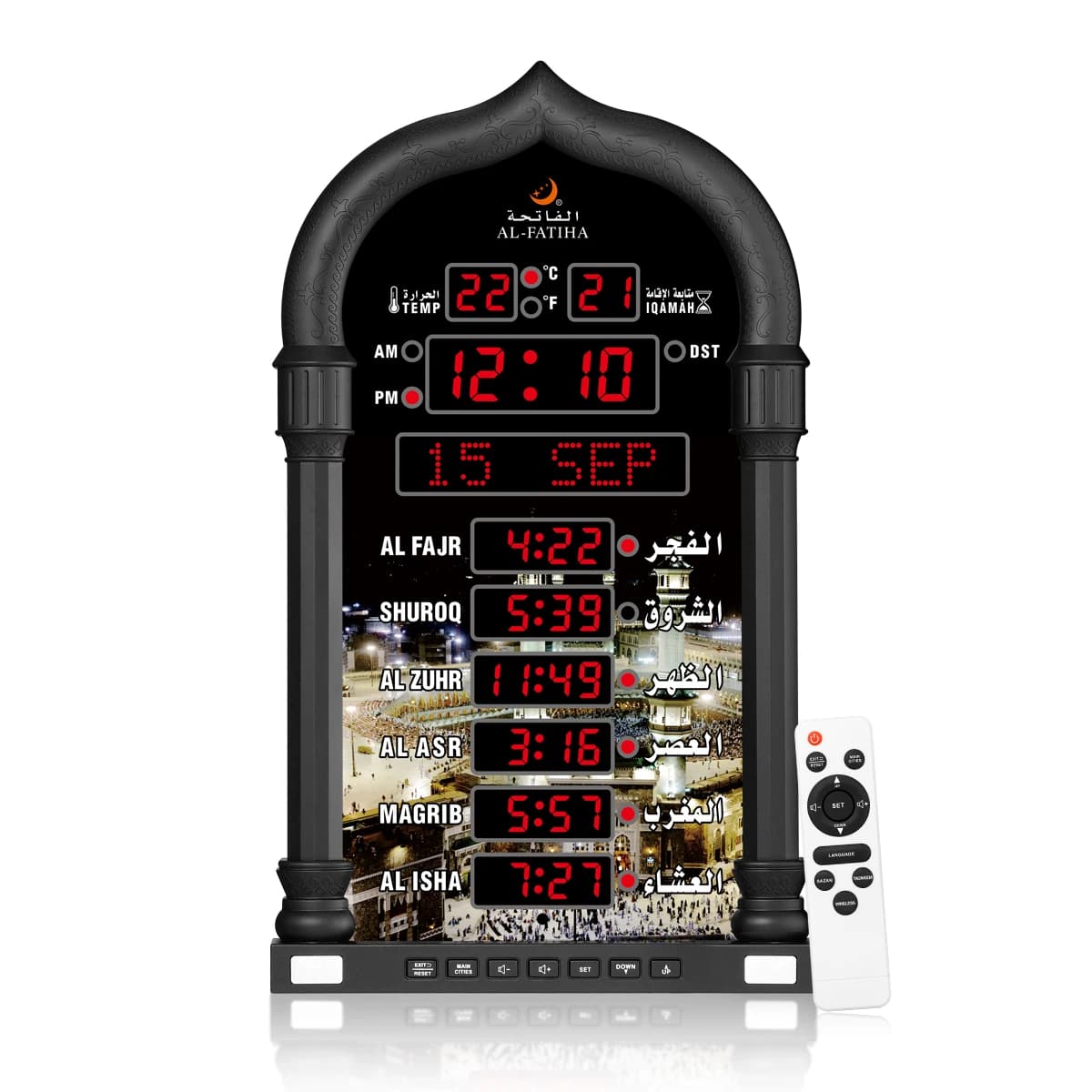AL-FATIHA 4008PRO Azan mur horloge de bureau Table horloge musulmane mosquée numérique prière Fajr t