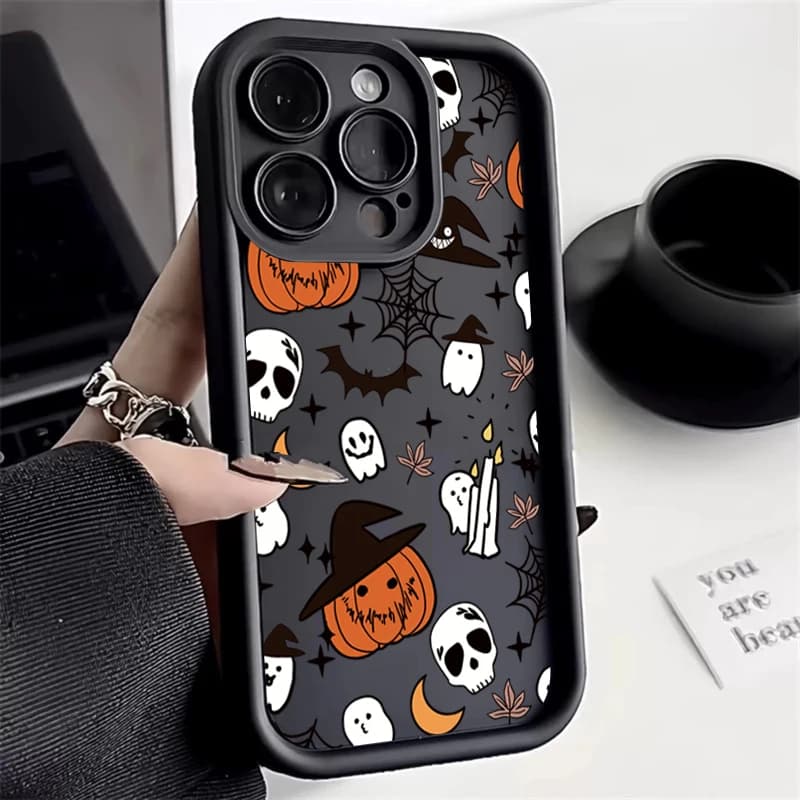 Coque de téléphone fantôme citrouille d'halloween, étui souple pour Samsung Galaxy S25 S24 S23 S22 S