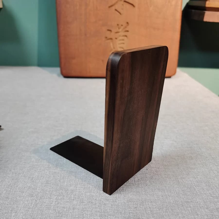 Porte-livres en bois naturel, organisateur de bureau, accessoires de rangement pour livres, support