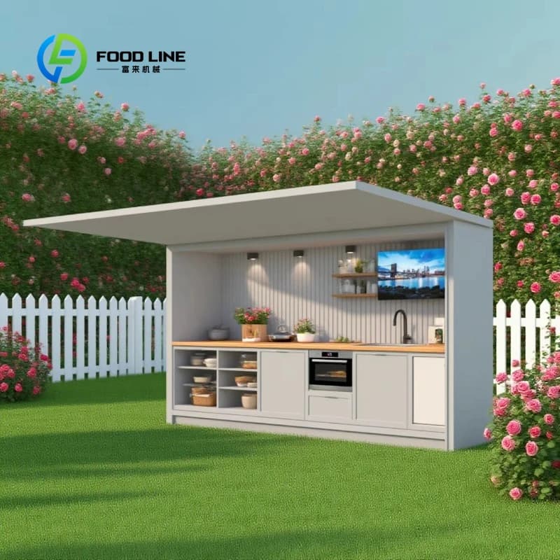 Meuble de rangement de jardin extérieur moderne et simple, armoire de cuisine modulaire intelligente