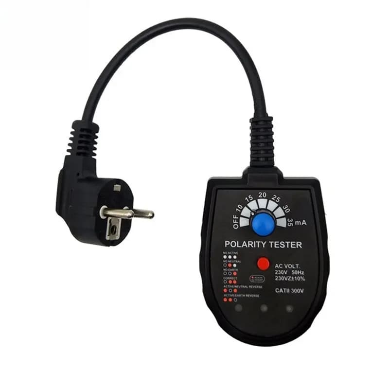 Détecteur de fuite de courant S2001 avec prise EU, testeur de circuit triphasé, fonction de détectio