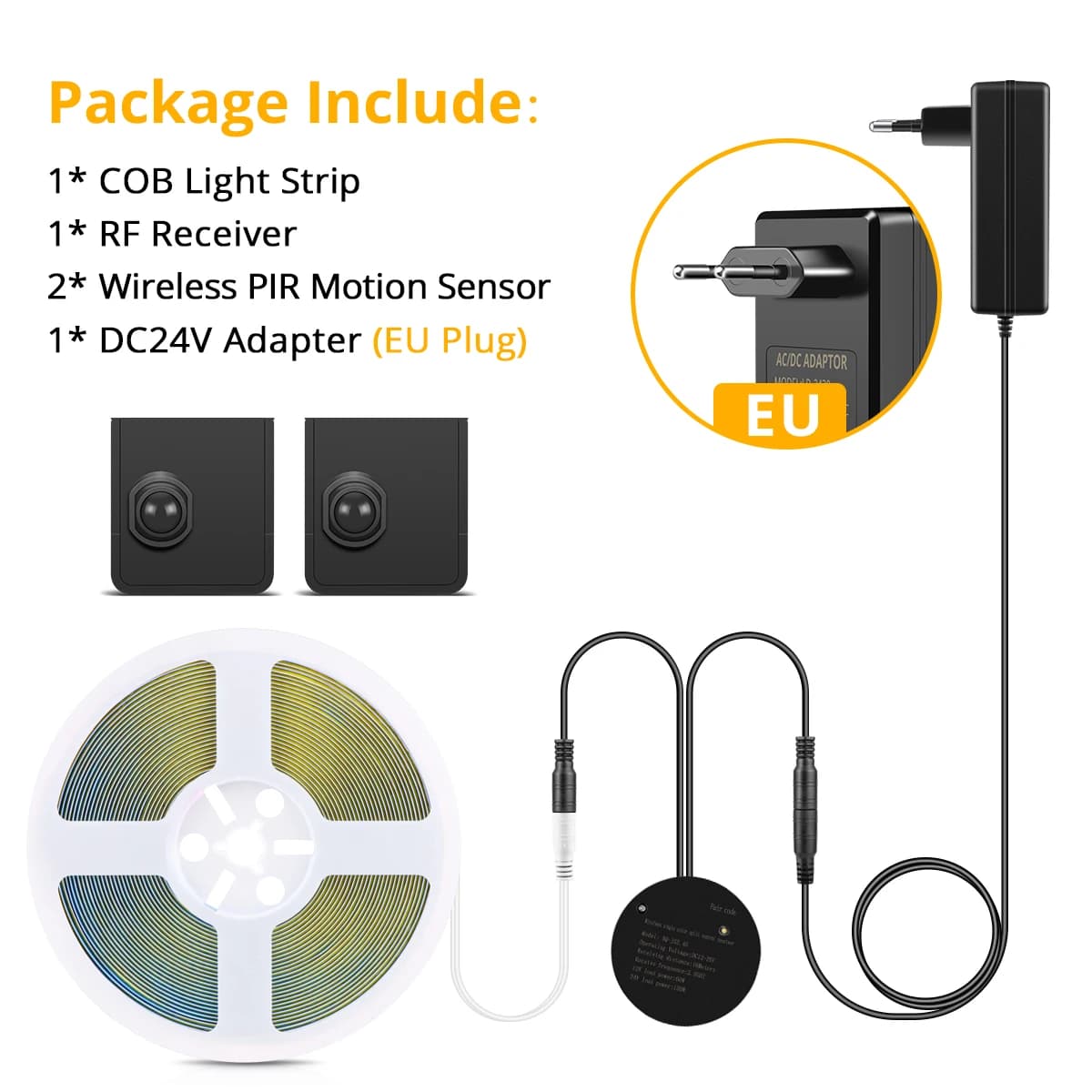LED escaliers veilleuse 5M 10M Portable PIR capteur de mouvement escalier 24V COB LED bande pour esc