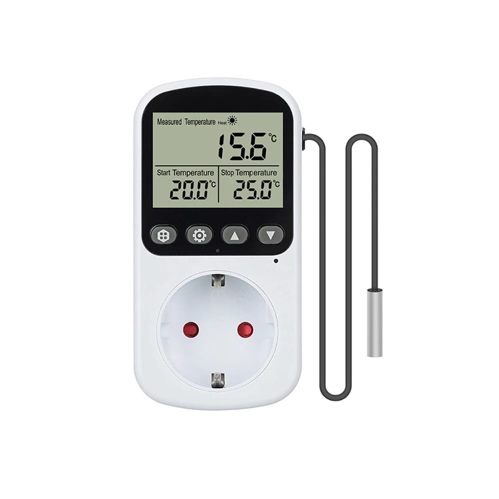 Prise de minuterie de régulateur de température ue, affichage LCD, interrupteur de Thermostat numéri