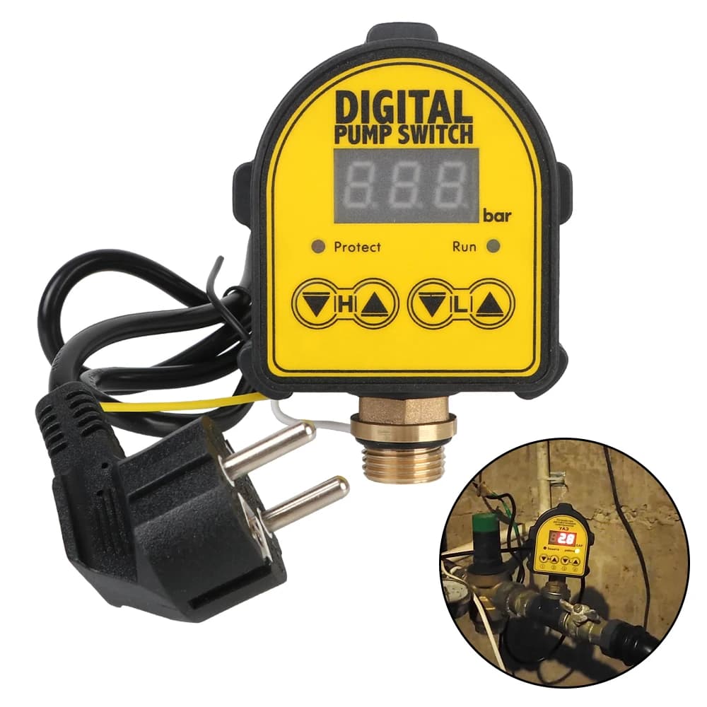 Interrupteur de contrôle de pression 0-10 bars, interface 1/2'', 220V, pompe à air numérique automat