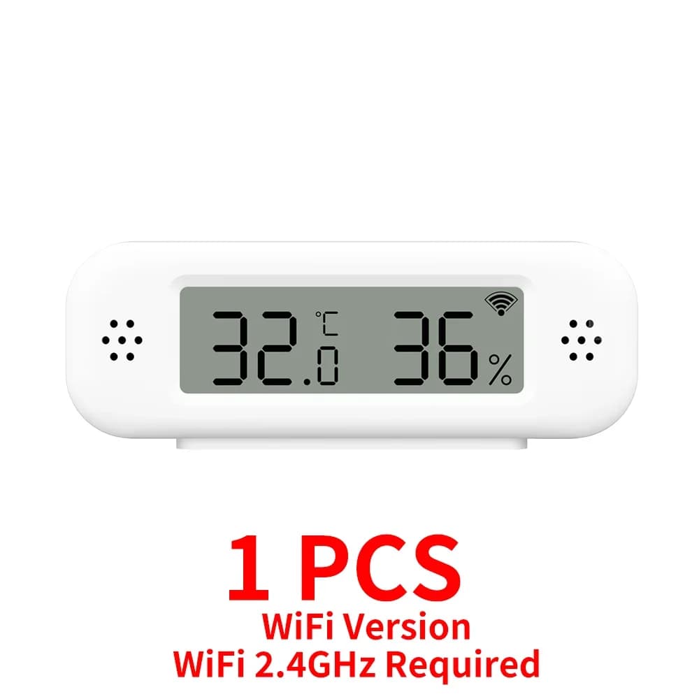 Tuya WiFi Mini température humidité pour maison intelligente thermomètre hygromètre APP alarme à dis