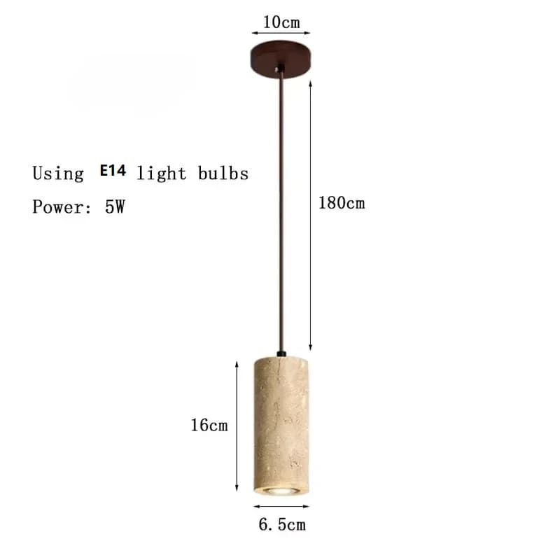 Lampe travertin jaune, lustre de chambre à coucher, lampes suspendues de chevet, rétro, salon, compt