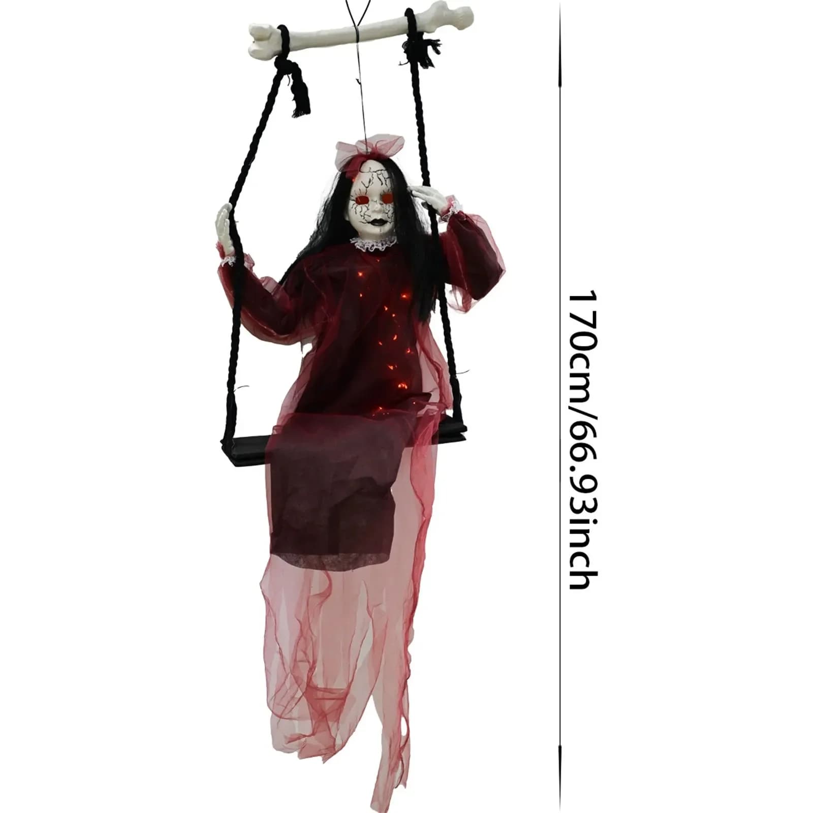 Halloween suspendus fantômes balançoire fille violet femme fantôme Halloween décoration extérieure f