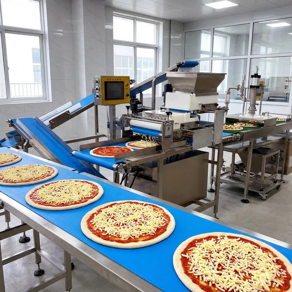 Machine à saupoudrer le fromage et la sauce pour pizzas, entièrement automatique, électrique, pour c