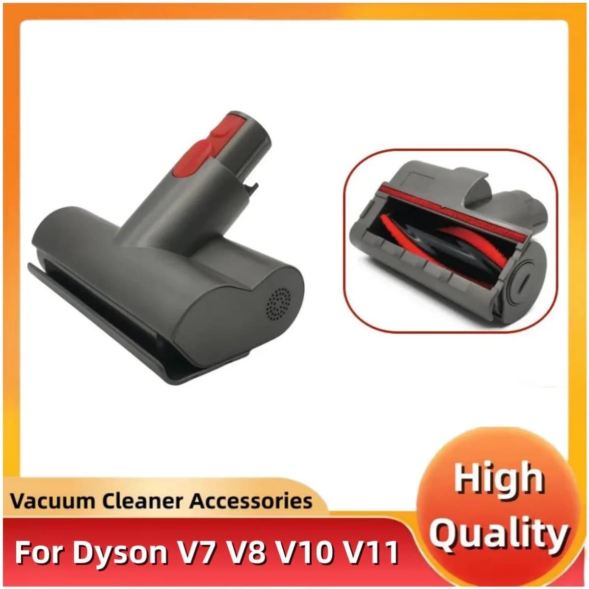 Tête d'aspiration pour aspirateur Dyson V7 V8 V10 V11, Mini tête de brosse Turbo électrique, outil d