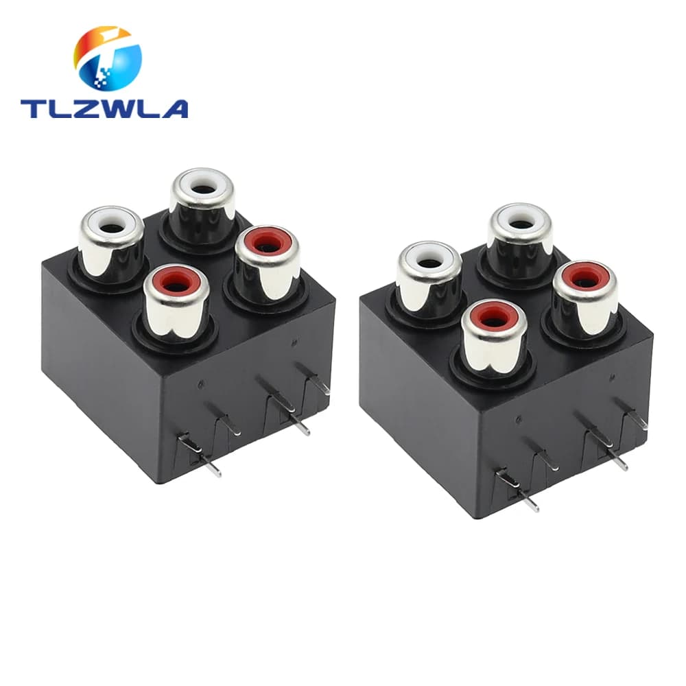 2 pièces AV-8.4-12 prise RCA Lotus prise Audio et vidéo prise de Signal scellé 4 trous Bit