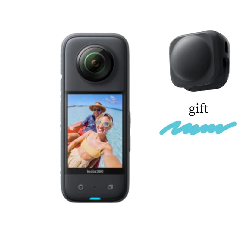 Insta360 bery-Caméra d'action étanche 360 avec capteurs 1/2 "48MP, vidéo HDR active 5.7K 360, photo