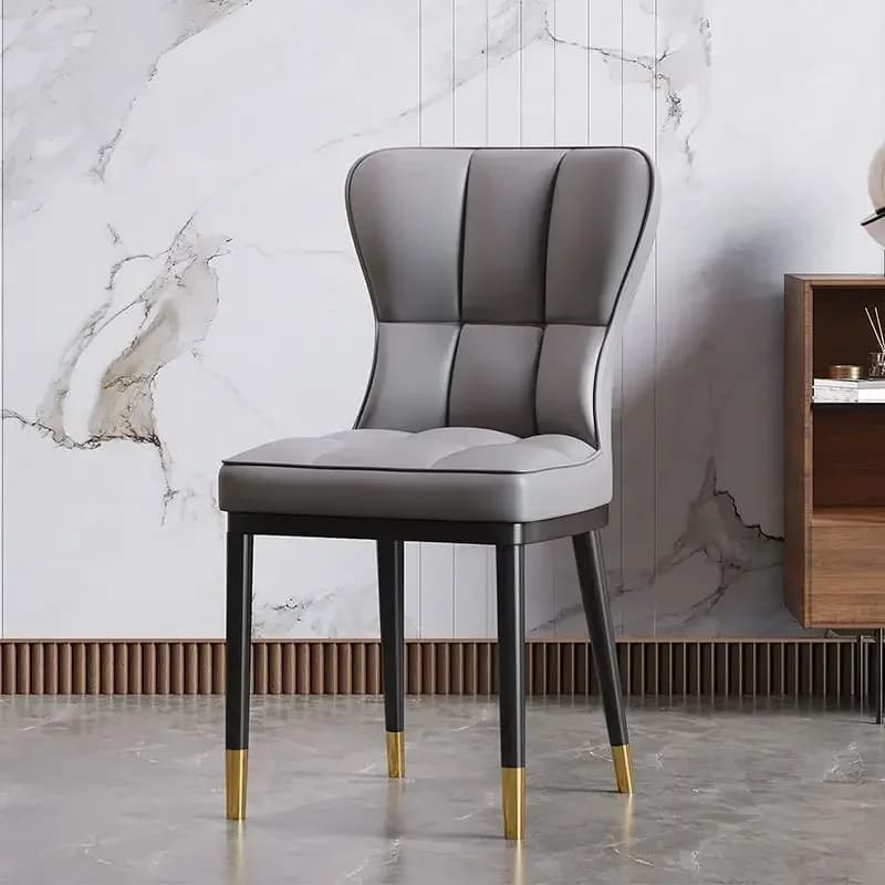 Chaise de salle à manger de luxe léger, style nordique, avec dossier, pour salon, restaurant, café,