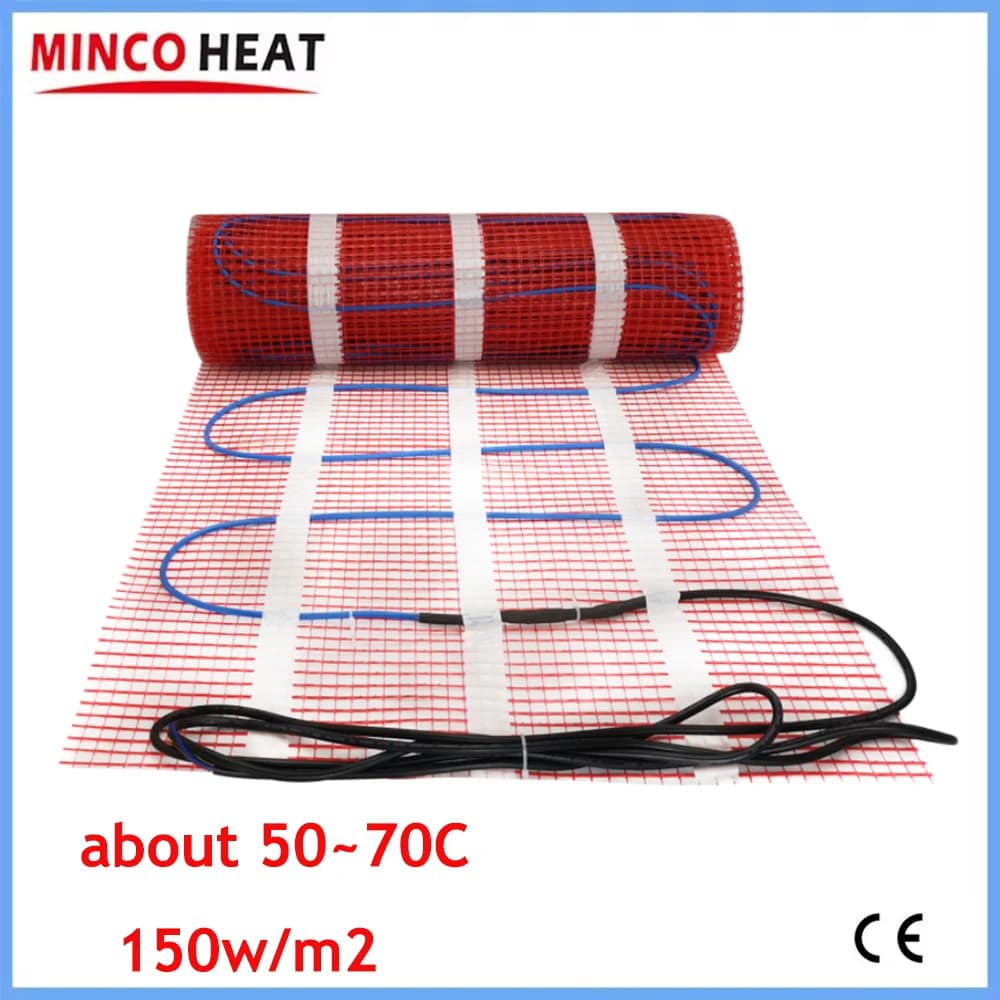 MINCO HEAT 150w/m2 0.5 ~ 5m2 tapis chauffant au sol chaud pour carrelage en céramique système de cha