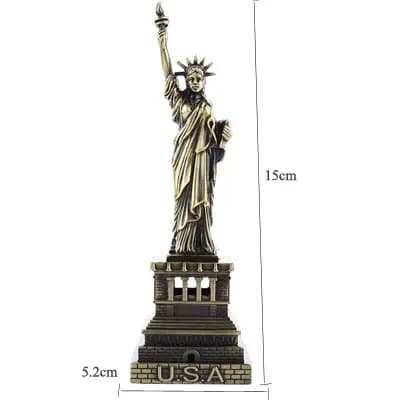Statue de modèle d'architecture de bâtiment de renommée mondiale en métal, Souvenir touristique, déc