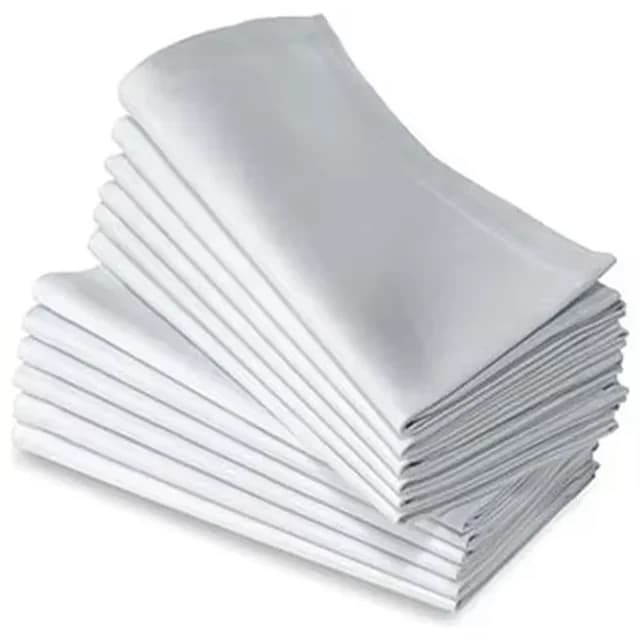 12 pièces HÔTEL 100% coton blanc 50x50 cm tissu à dîner serviettes de restaurant lin pour restaurant