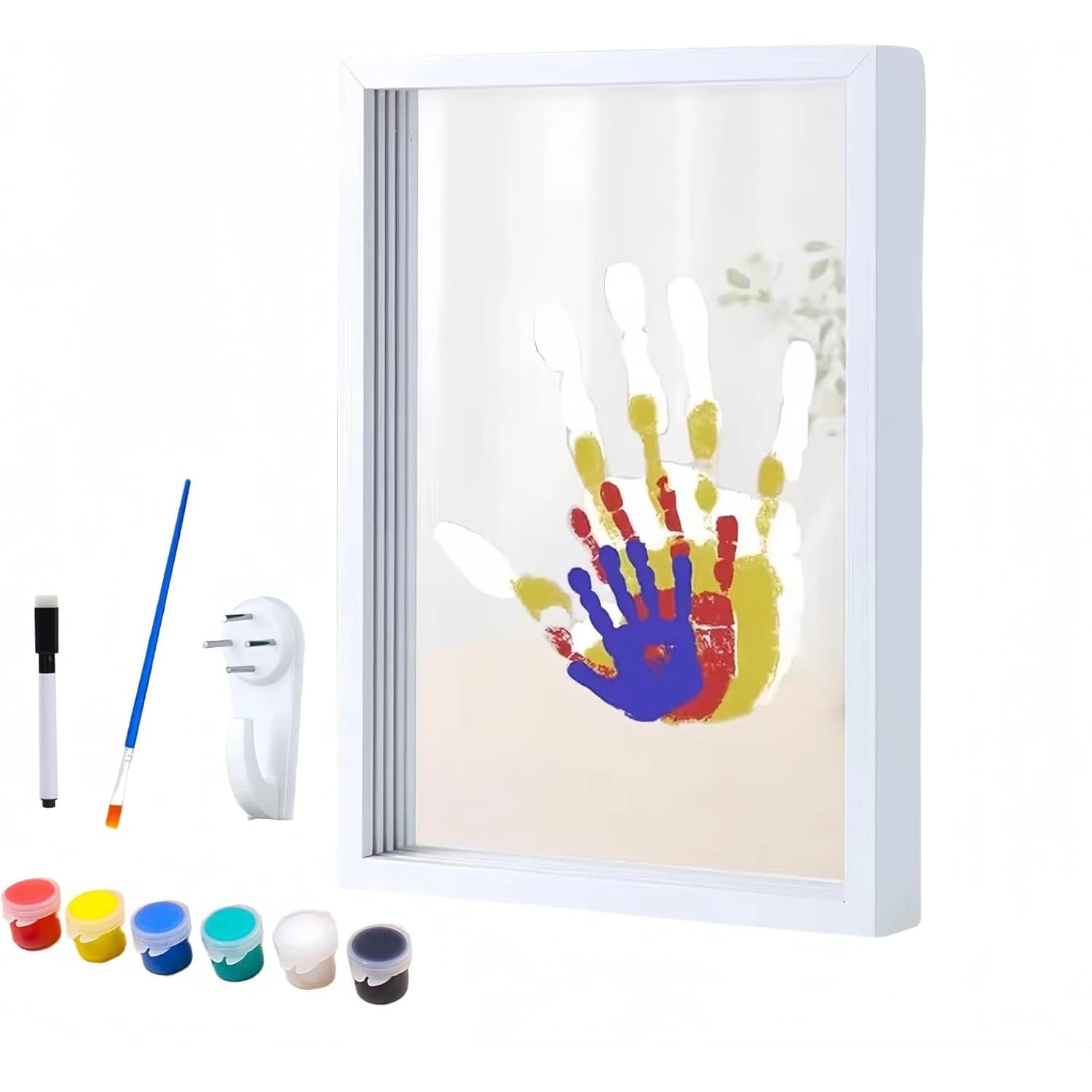 Kit d'empreintes de mains pour la maison, cadre de Souvenir de maison fait à la main avec stylo 6 co