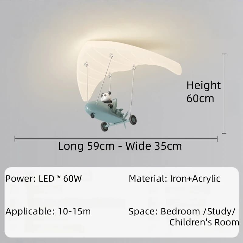 Dessin animé pilote plafonniers pour chambre d'enfants étude chambre LED pendentif chambre d'enfants