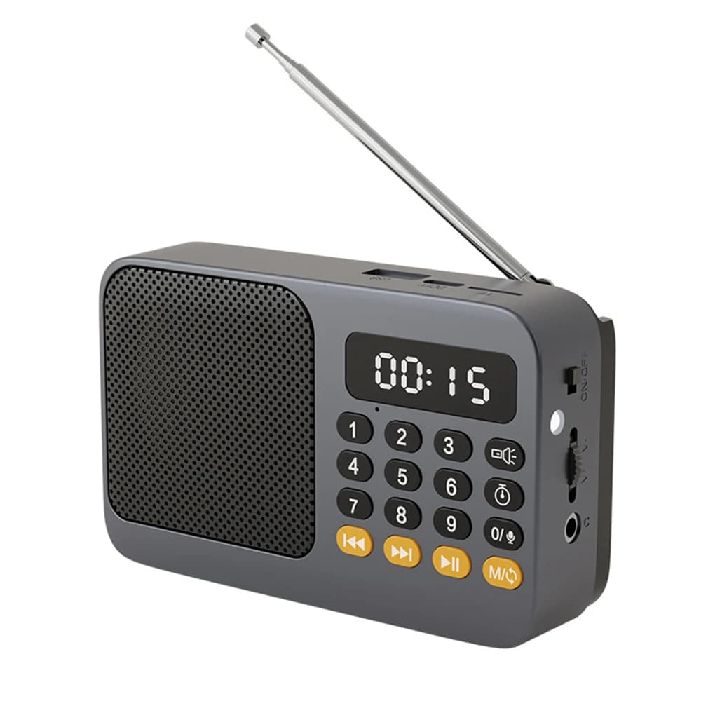 Lecteur MP3 numérique FM USB TF, Rechargeable, Portable, Radio, lecteur de musique, haut-parleur, fo