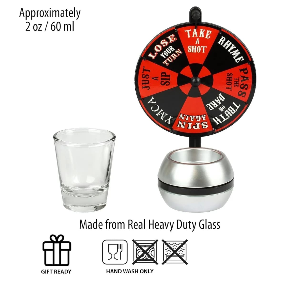 Jeu de tir à boire Spin The Wheel pour adultes, jouet de fête amusant, verre à shot universitaire, d