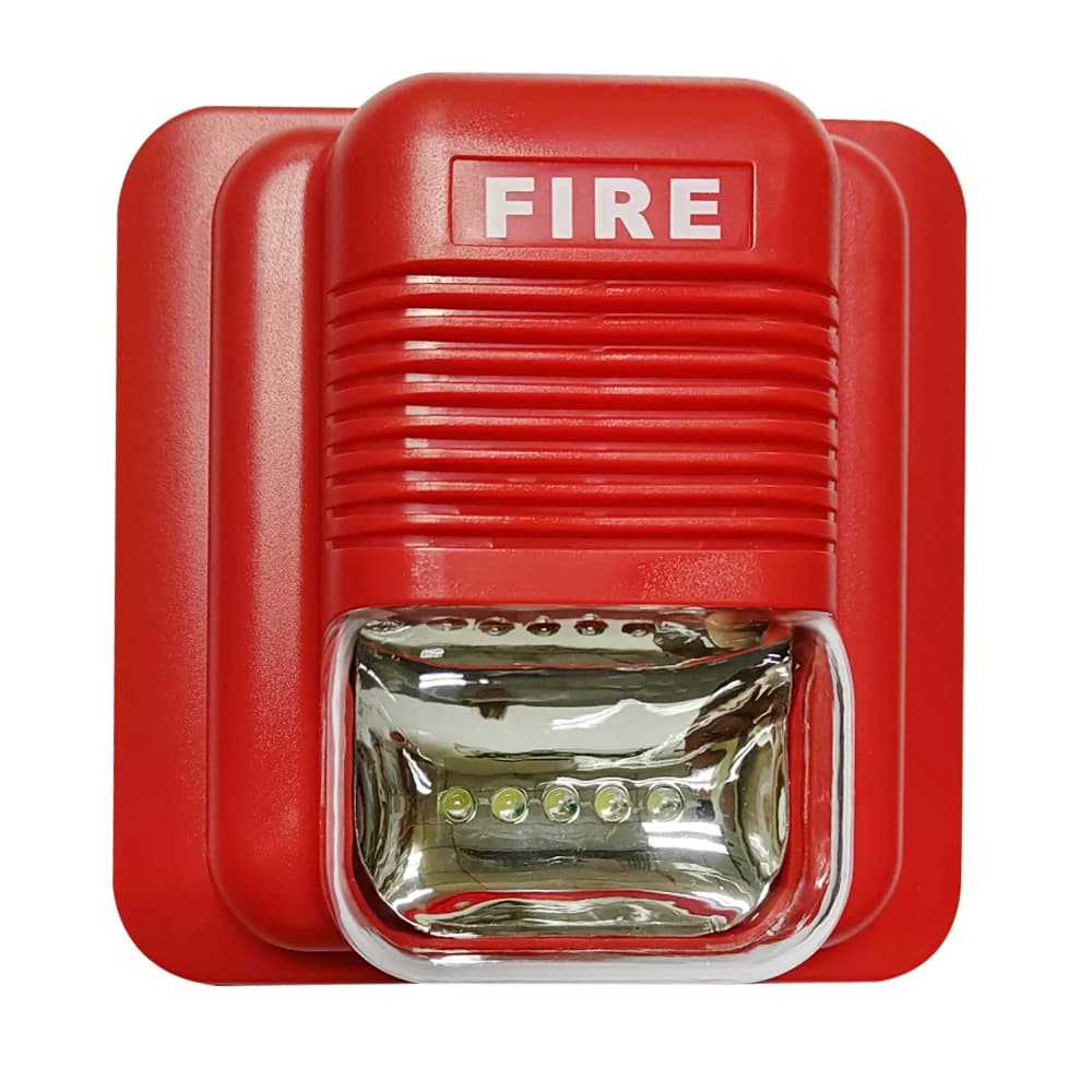 Sirène stroboscopique d'avertissement d'alarme incendie, klaxon sonore et système de sécurité d'aler