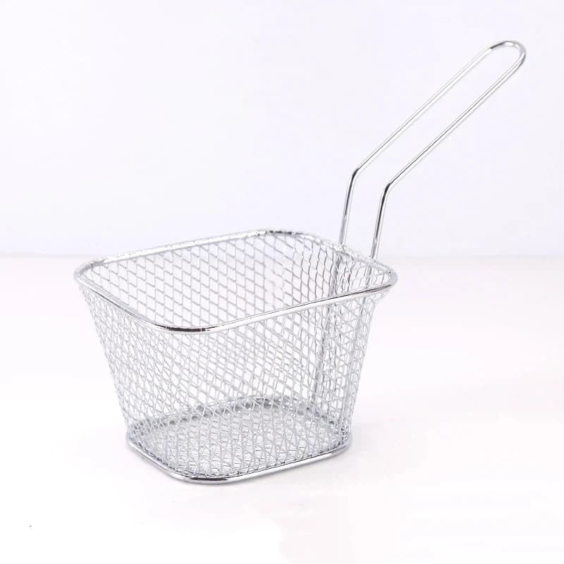 Panier à frites Portable en acier inoxydable, Mini panier à friture, passoire, friteuse, panier de c