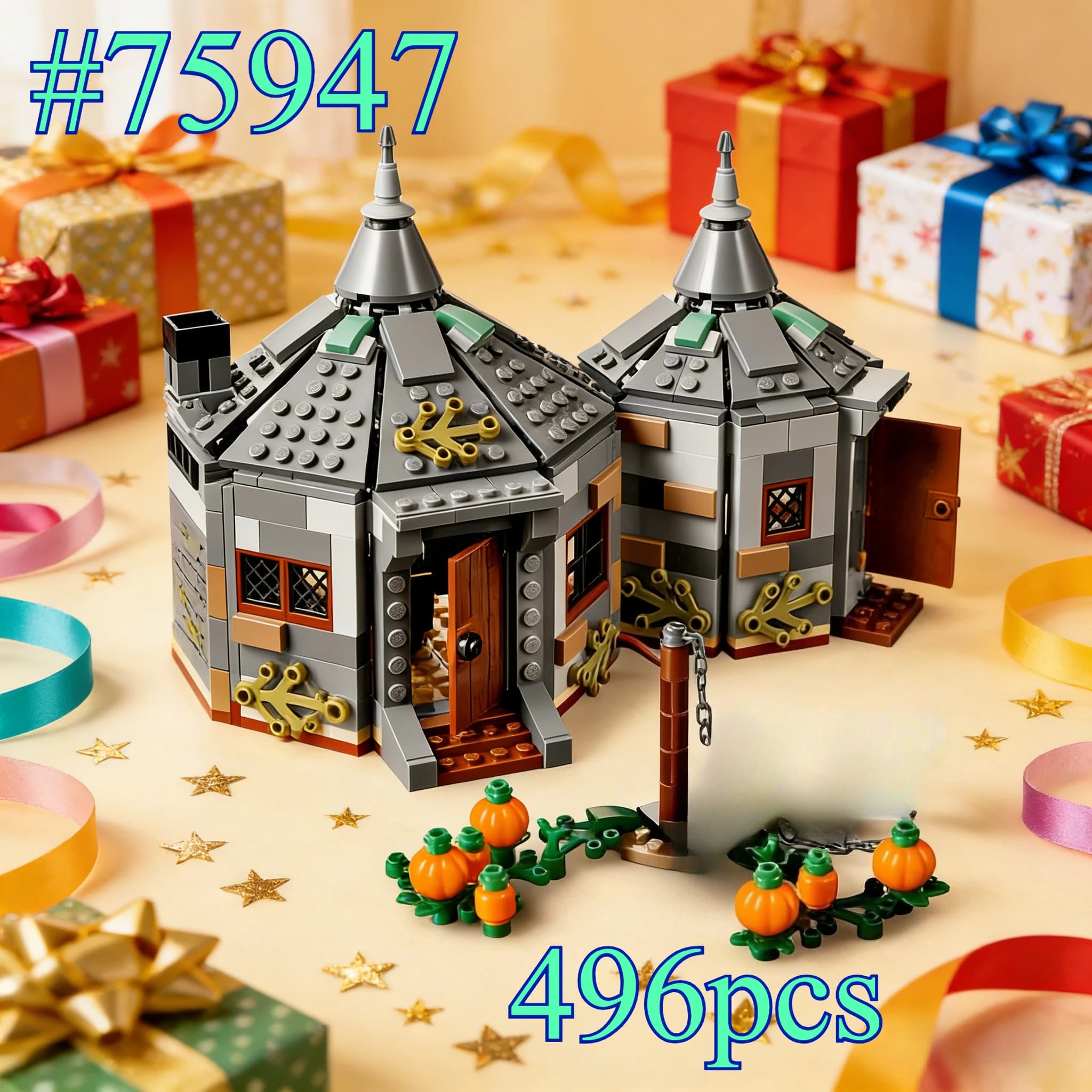 Maison avec citrouille 75947 Ensembles de blocs de construction adaptés aux cadeaux de Noël compatib