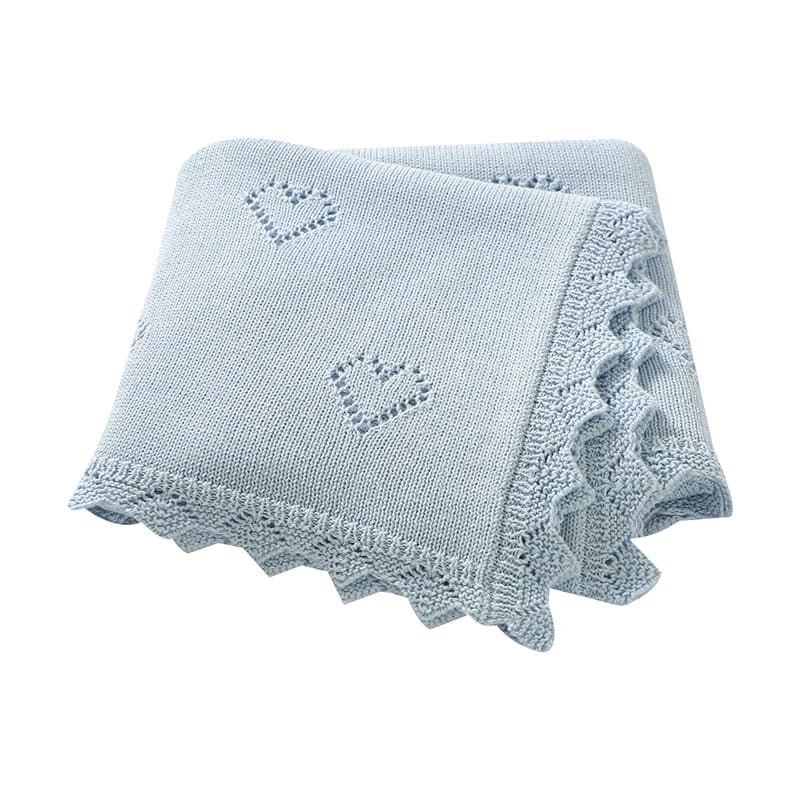 Couvertures tricotées pour bébé, 90x70cm, en coton Ultra doux, pour nouveau-né, garçon et fille, cou