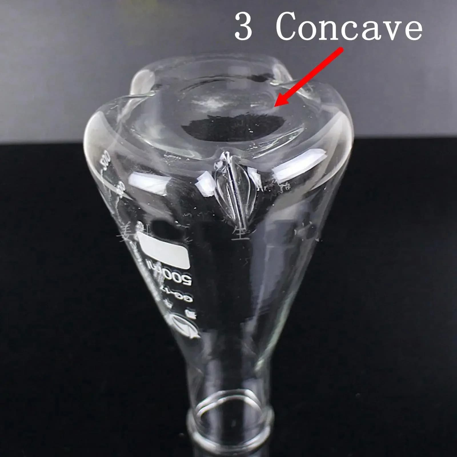 Lunette de laboratoire en verre Boro, flacon Erlenmeye, Concave GG17, 1000ml, 3