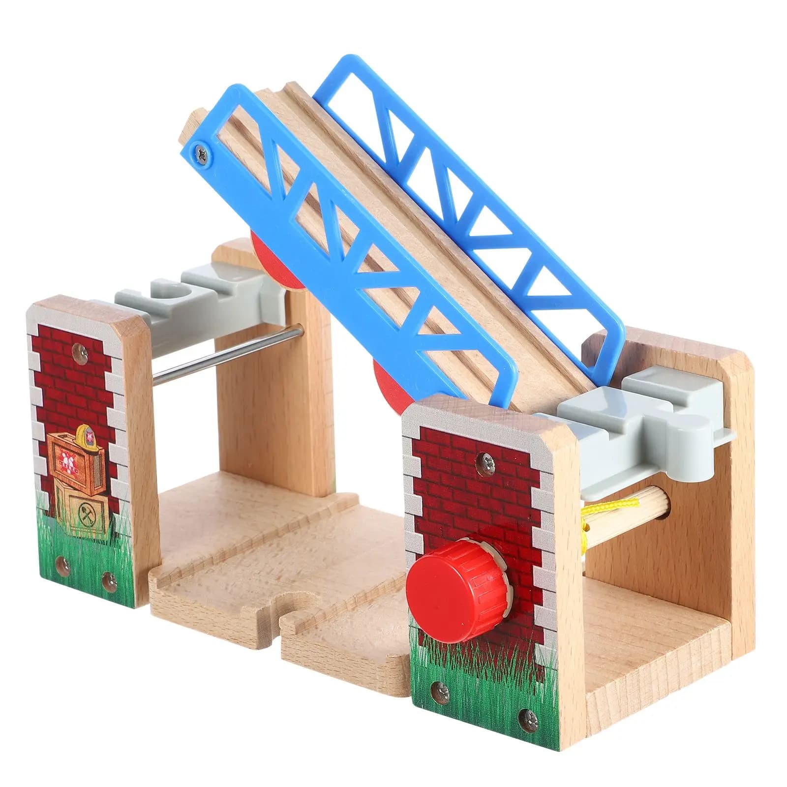 Nouveau pont ferroviaire en bois pour voies ferrées, accessoires de voies de Train en bois, jouets d
