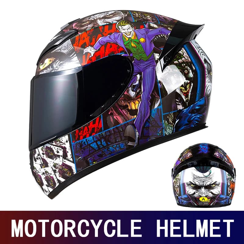 Casque de moto certifié DOT, casque intégral unisexe, casque de sécurité, casque de cyclisme en plei