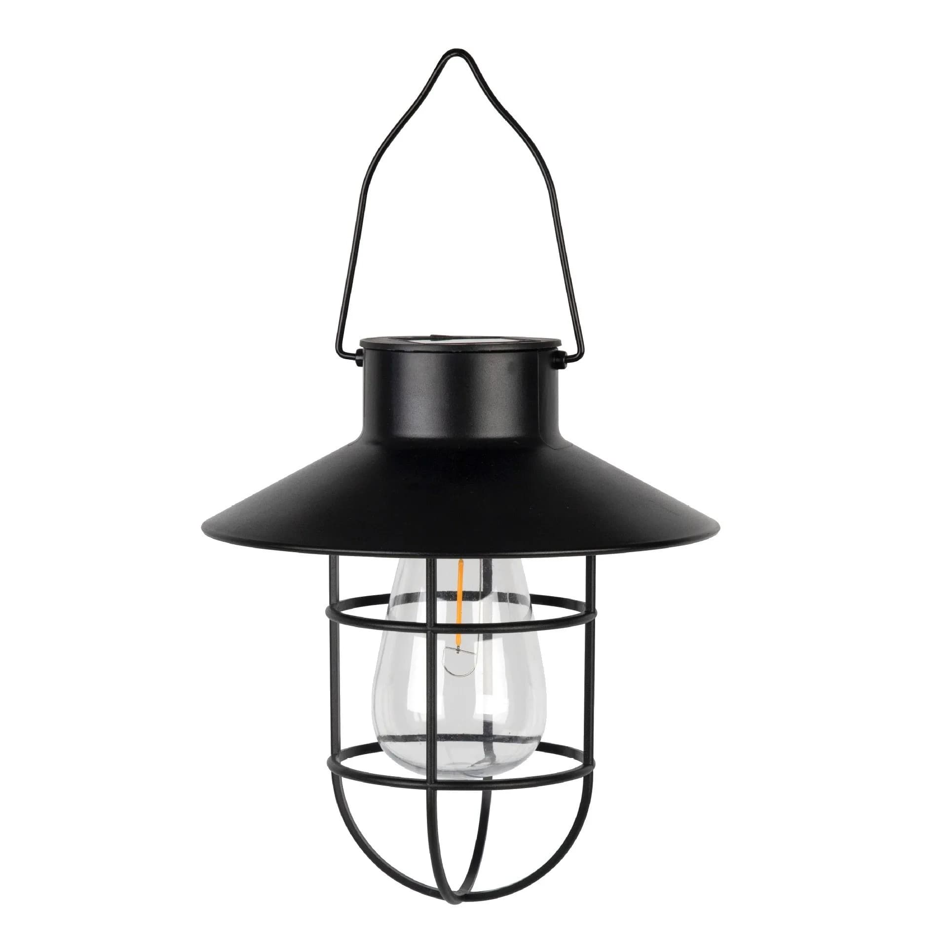 Lampe solaire suspendue à LED, lampe de jardin, lampe de rue en fer, lampe en tungstène antique, lan