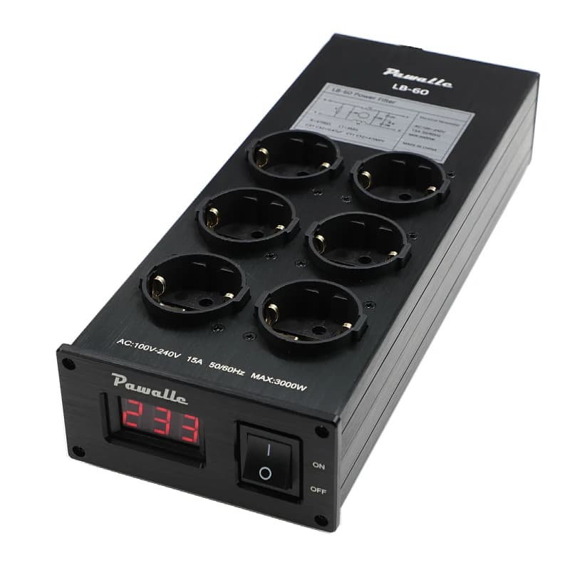 Pawalle LB60 EU filtre d'alimentation protection contre la foudre et prise de protection contre les