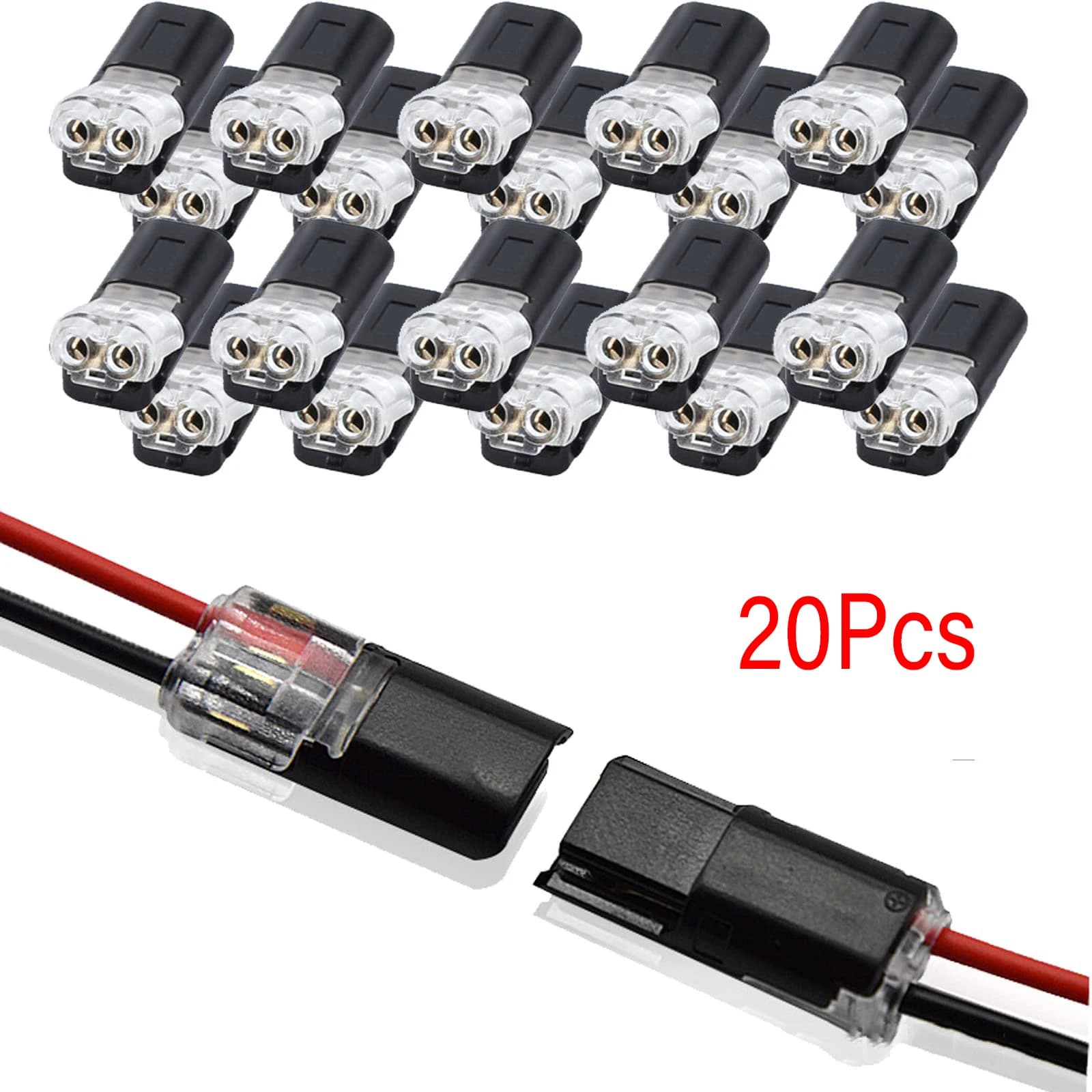 Connecteur de fil de prise étanche, prise de câble à 2 broches, connecteurs à pression de fil électr