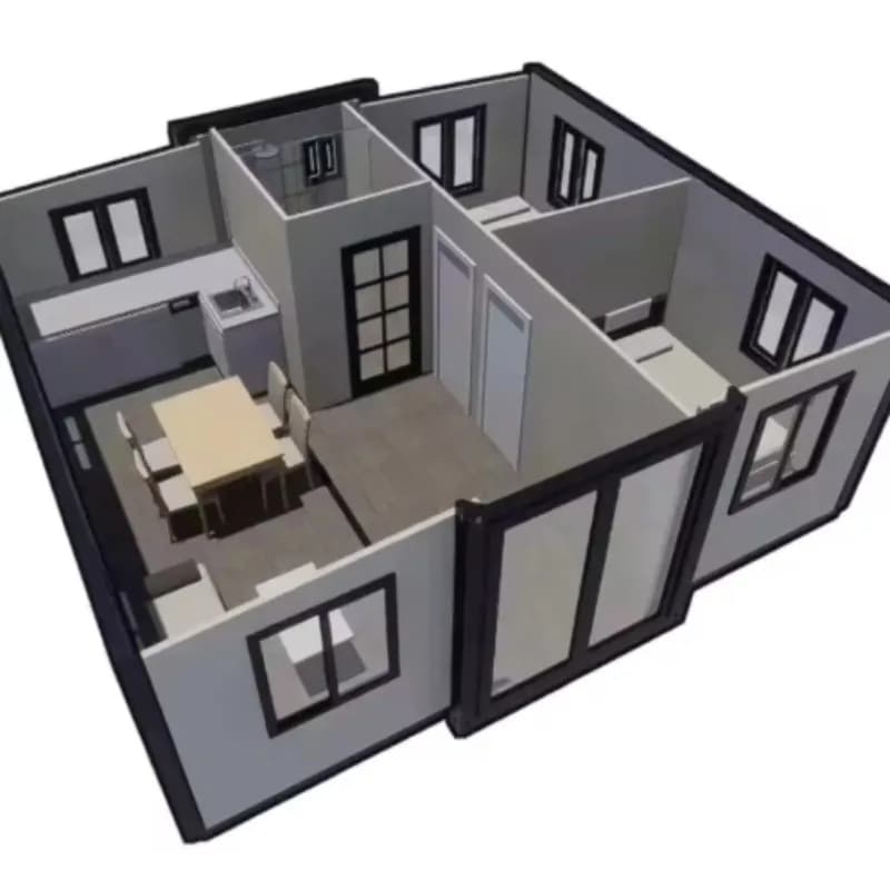 Maison conteneur portable, maisons mobiles préfabriquées, unités de logement extensibles, cabine de