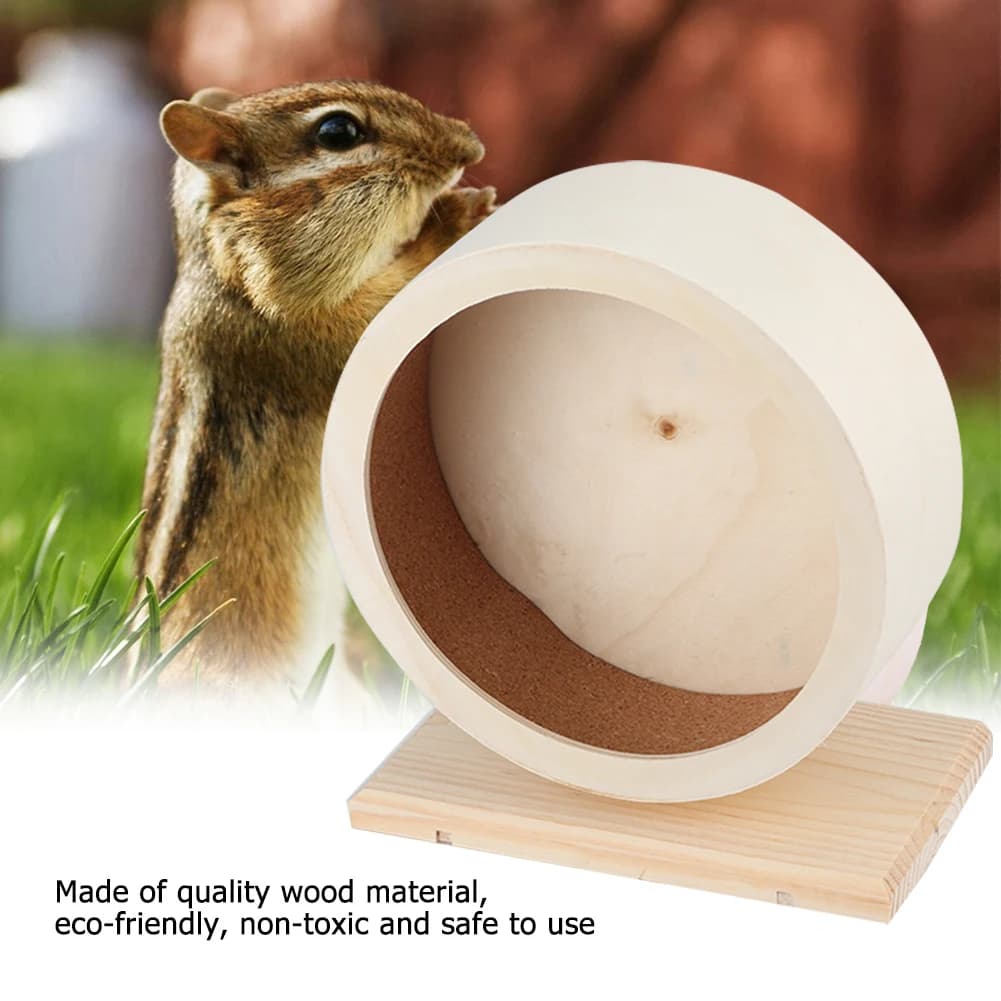 Maison en bois pour petits animaux de compagnie, roue amusante, assistant de course, exercice de jeu