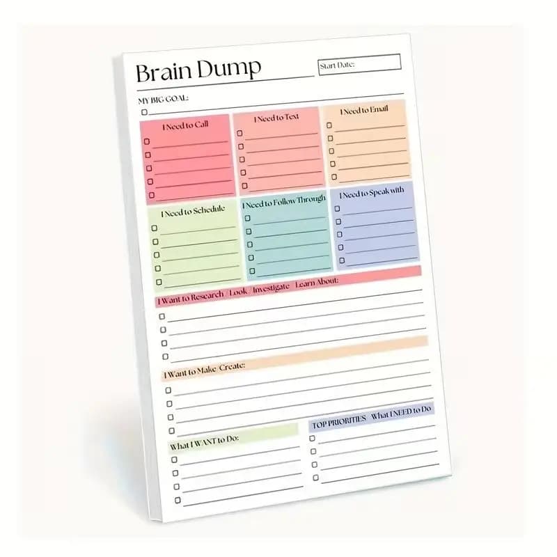 Carnet de planification de projet A5 avec 50/150 feuilles, journal minimaliste non daté pour la gest